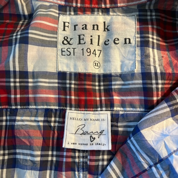 Frank & Eileen Barry plaid cotton button up shirt - Picture 6 of 13